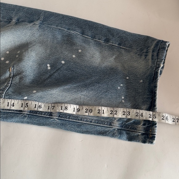 We The Free Moxie Low Slung Pull-on Barrel Faded Timeless Blue Jeans size 27 - Picture 7 of 8